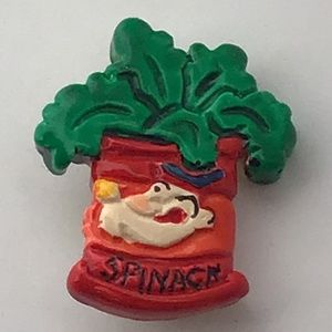 Vintage Popeye/ Spinach Pin by Lisa Frank